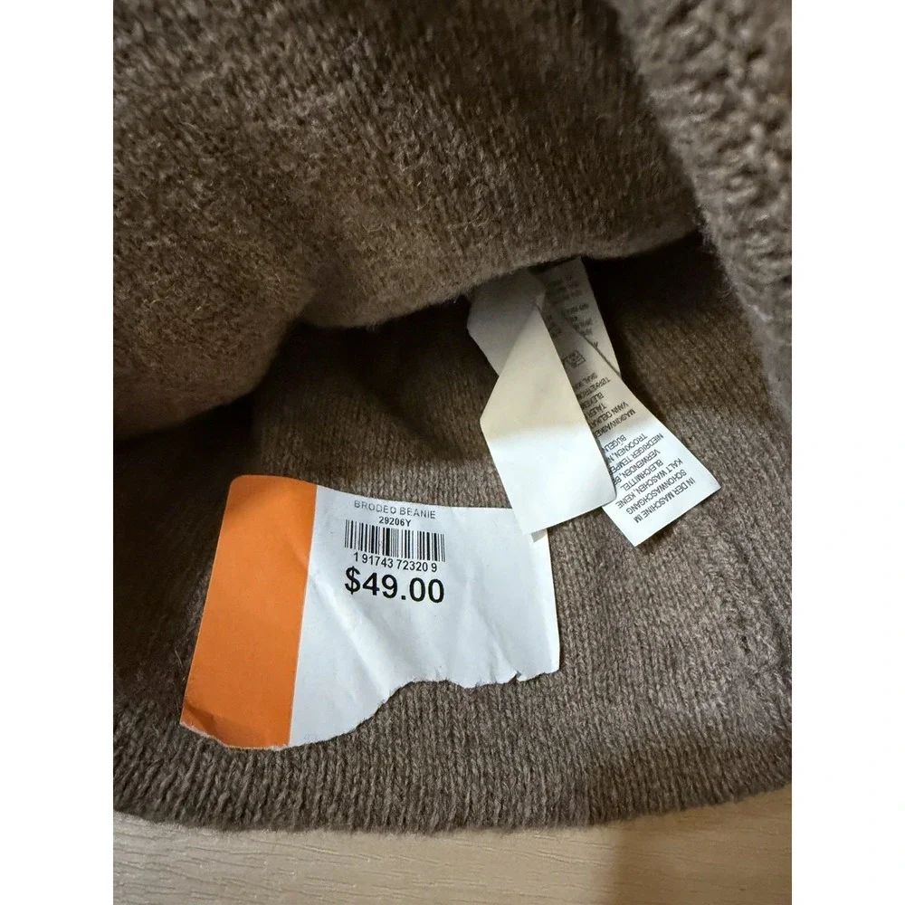 Patagonia Mens Brodeo Beanie Fitz Roy Trout Patch: Ash Tan One Size Wool New